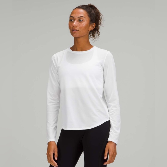lululemon athletica Tops - Lululemon High Neck Running and Training Long Sleeve White